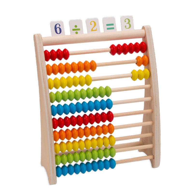 Montessori Wooden Addition And Subtraction Computing Rack Children'S Arithmetic Enlightenment Assembled Abacus Bead Rack Teaching Aids 3-6 Years Old Toys - Image 5